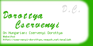 dorottya cservenyi business card